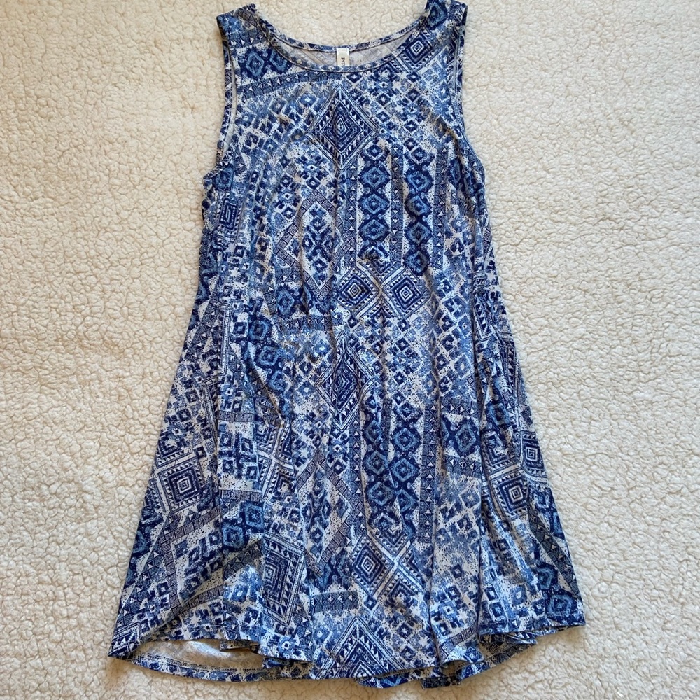 Boutique Blue Sleeveless Sundress